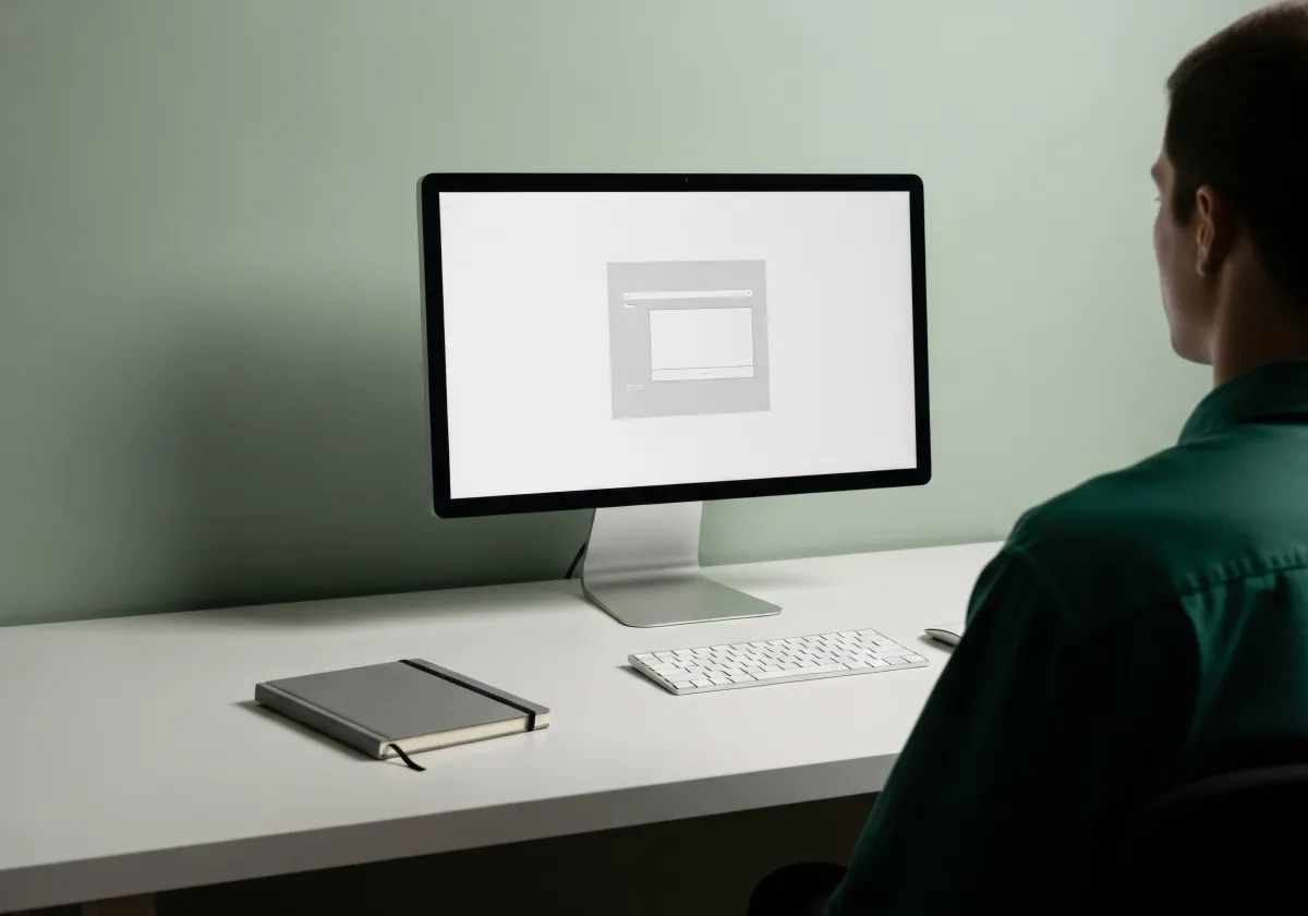 Uomo al lavoro concentrato