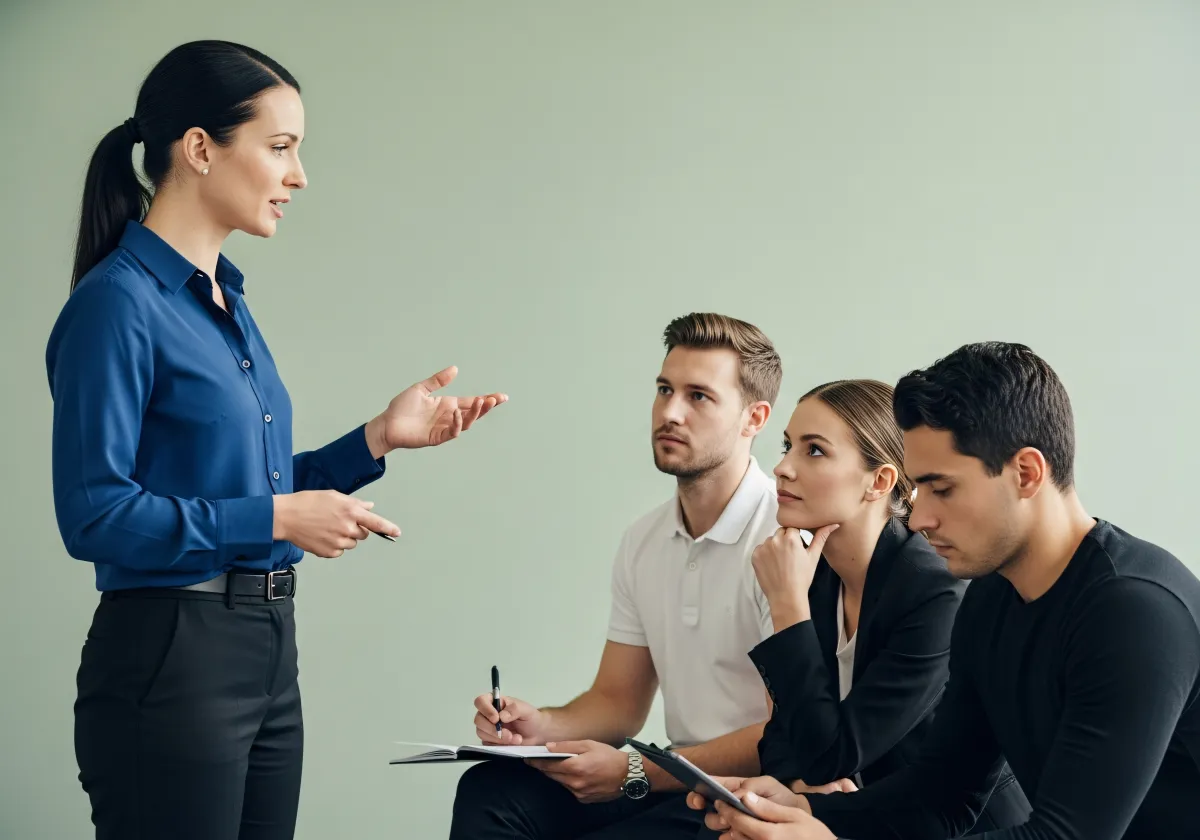 Donna motivata durante sessione