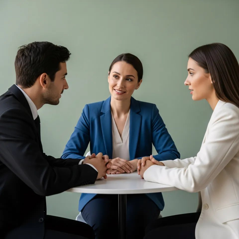 Consultor e cliente celebrando sucesso